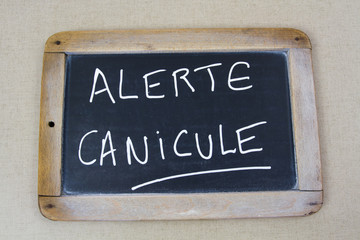 ardoise alerte canicule