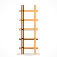 Vector wooden ladder concept design