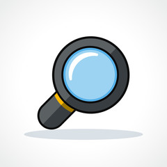 Vector magnifying glass design clipart