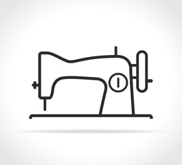 Vector sewing machine line icon