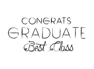 class of the year hand made font vector illustration design