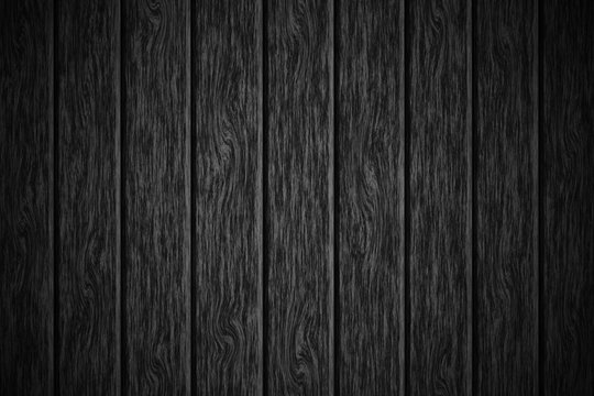 Pattern wooden table black texture background.