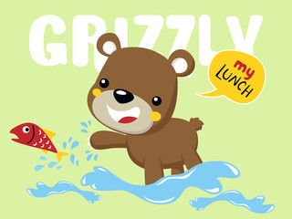Vector illustrations of baby bear cartoon