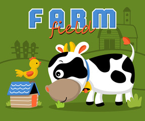 Vector illustration of farm animals cartoon