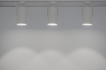 LED Downlight on white wall