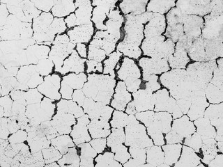 crack white concrete wall background