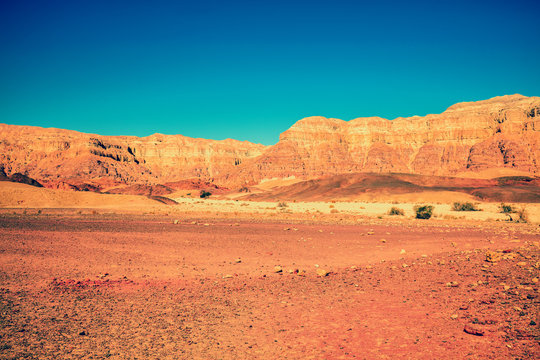 Mountain desert landscape. Desert Arava, Israel © vvvita