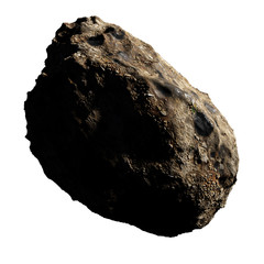 asteroid isolated on white background - obrazy, fototapety, plakaty