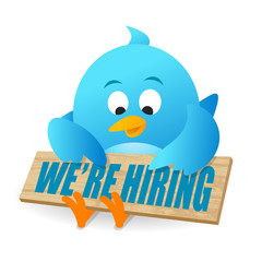 Blue Bird We're Hiring Announcement Notice Board