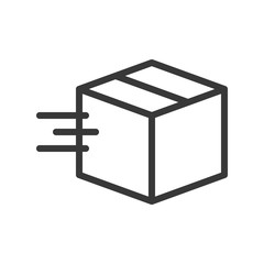 moving box, shipping and logistic icon, outline design pixel perfect