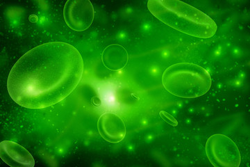 3d rendering red streaming blood cells background