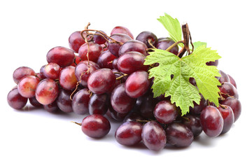 Grapes on a white background