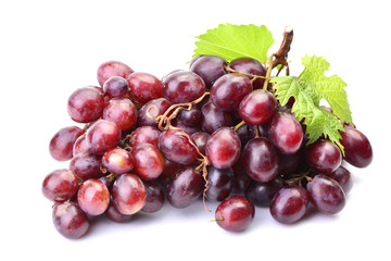 Grapes on a white background