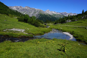 Lechquellengebirge, Spullerbach, Oesterreich, Vorarlberg,