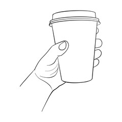 hand with coffee cup
