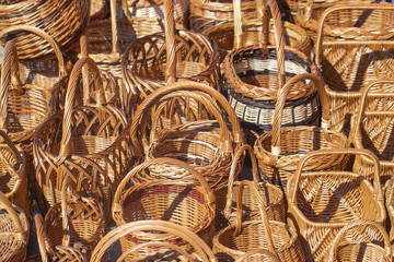 Handmade wicker baskets