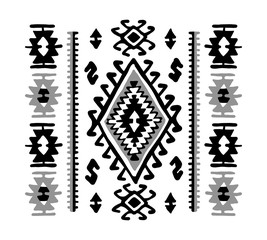 Fototapeta na wymiar Oriental mosaic rug with traditional folk geometric ornamen. Seamless pattern