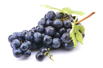 Grapes on a white background