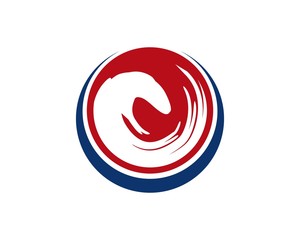 abstract sea circle logo template