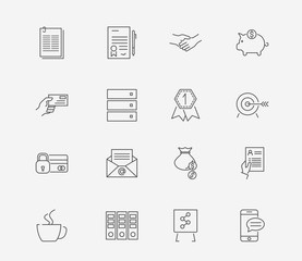 set of business icons