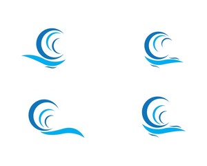 Fototapeta premium Water wave Logo Template
