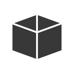 empty open box, shipping and delivery concept set, glyph icon