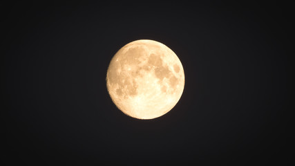 Fototapeta premium Full moon on the dark night sky.