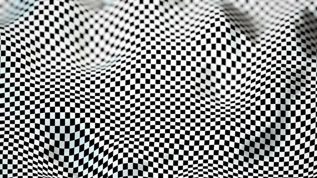 Abstract Morphing Chessboard in Seamless Loop