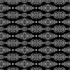 Vector Seamless Pattern in Ethnic Style. Creative tribal endless ornament, perfect for textile design, wrapping paper, wallpaper or site background. Trendy hand drawn boho tile.