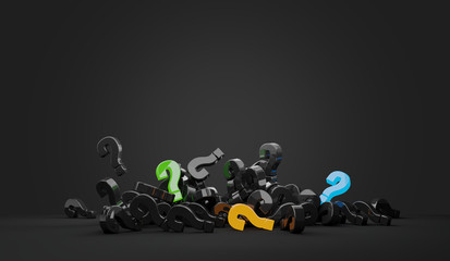 Fototapeta premium question marks 3d-illustration