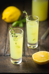 Italian lemon liqueur limoncello