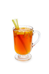 Seasonal aroma tea cup isolated on white background