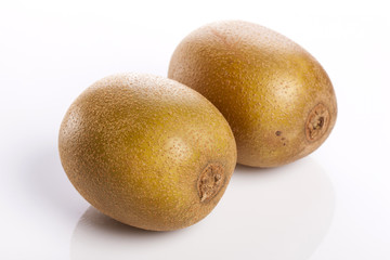 golden kiwi on the white bottom.