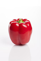 red color paprika isolated white.