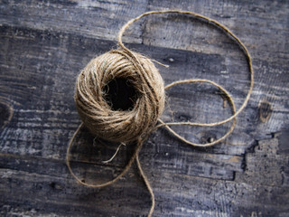 roll of brown twine