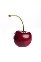 fresh red cherry isolated white
