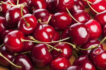 fresh red cherry isolated white