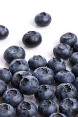 blueberry on the white background