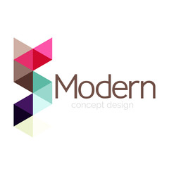 Triangle shape design abstract business logo icon design. Company logotype branding emblem idea