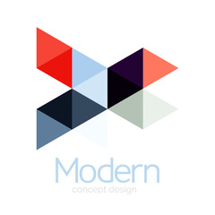Triangle shape design abstract business logo icon design. Company logotype branding emblem idea