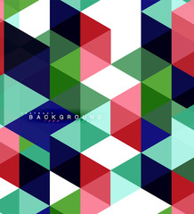 Obraz premium Multicolored triangles abstract background, mosaic tiles concept