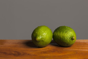Grapefruit on the wood table