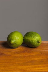 Grapefruit on the wood table
