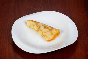 Pancake in the plate