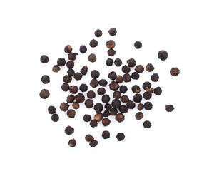 Black pepper isolated on white background