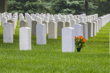 Headstones at Arlington Cemetery Washington DC