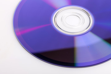 empty compact disk isolated white