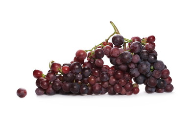 Cardinal grapes isolated on white background