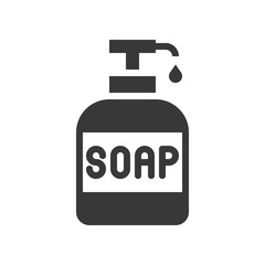 Obraz premium soap pump bottle, cleaning service related icon set, glyph design