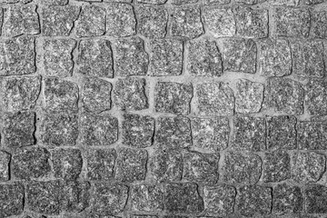 fragment of granite pavers in different color schemes